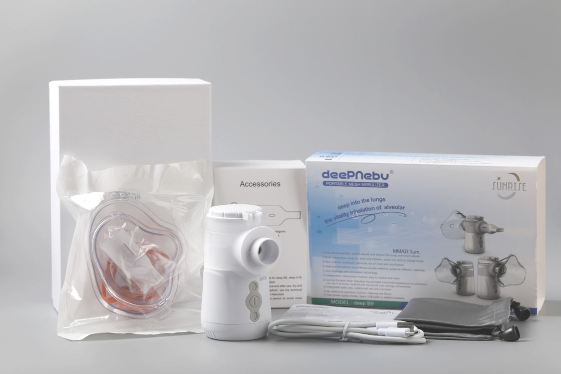 Adulte médical portatif d'enfants d'asthme de Mesh Home Nebuliser Kit Vibrating 3.2μm