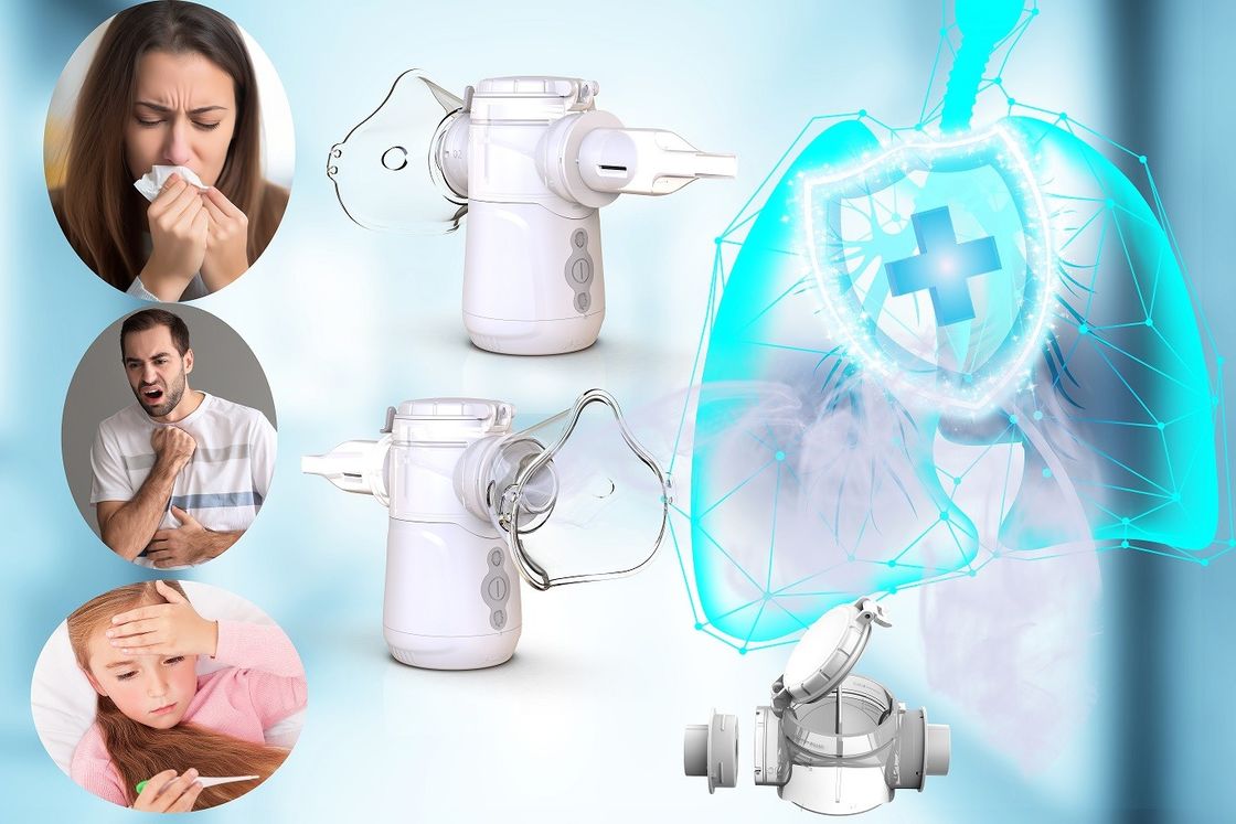 Une batterie AA ou une batterie à courant continu alimentée par USB pour les enfants, un nébuliseur à mesh pour adultes pour les bronchioles des alvéoles