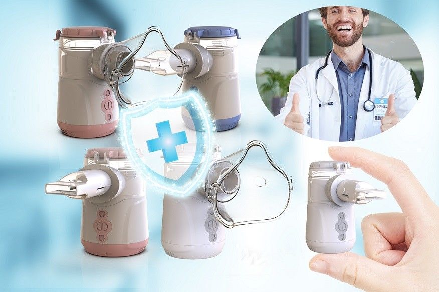 Une machine nébuliseuse à mailles portables avec une fréquence de vibration de 105 à 110 Hz pour la santé pulmonaire
