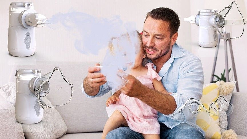 2Nébuliseur à maille réglable pour enfants et adultes pour une administration ciblée des poumons