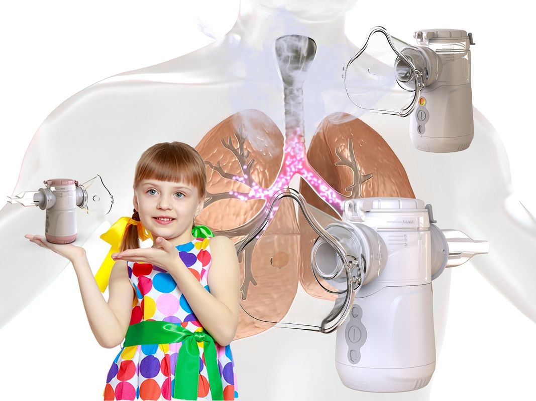 Inhalateur à maille vibrante à plus grande vitesse Brouillard dense Pas de blocage Éteindre automatiquement / Indicateur de faible consommation de batterie
