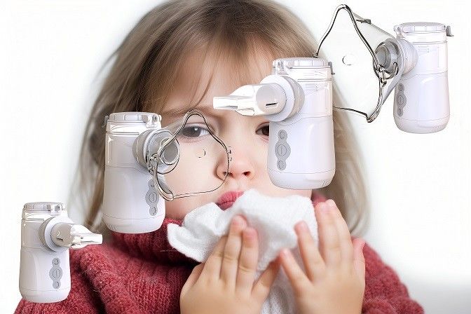 Inhalateur à maille vibrante à plus grande vitesse Brouillard dense Pas de blocage Éteindre automatiquement / Indicateur de faible consommation de batterie