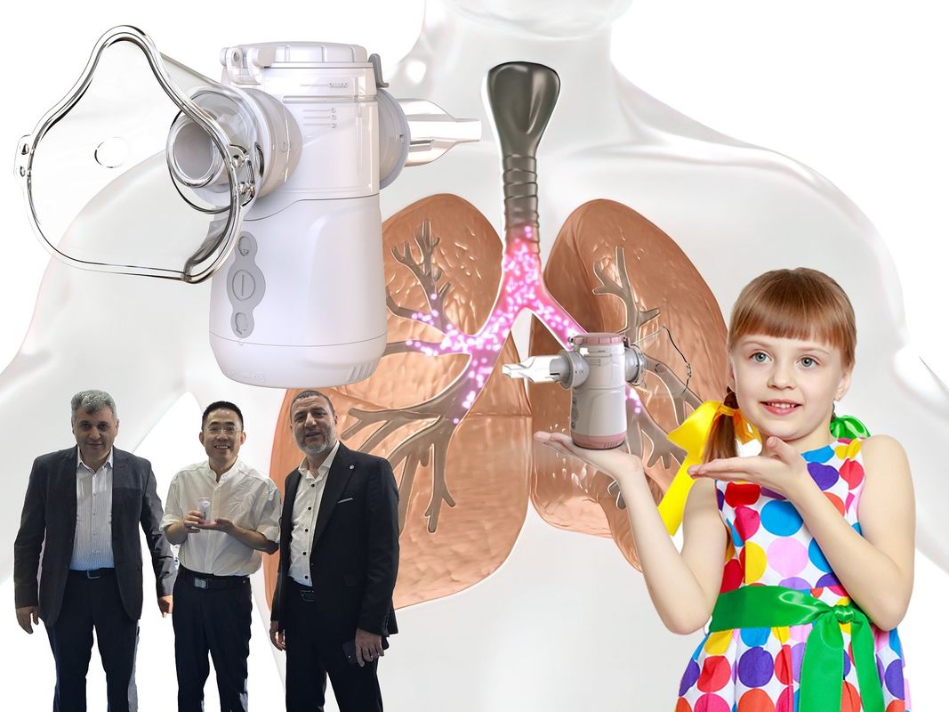 1-4,7 μm Taille de particules fines Inhalateur à maille vibrante Aérosol pour enfants ou adultes