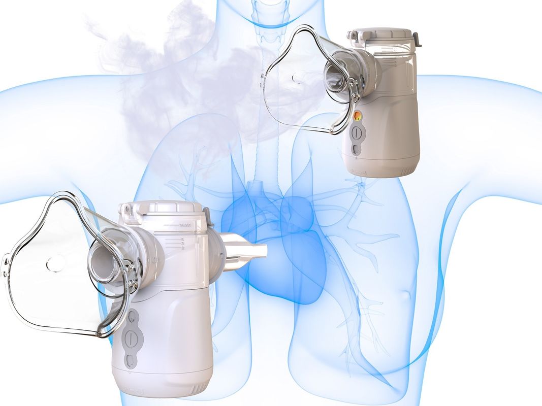 Nébuliseur vibrant portable 2-3 μm MMAD Machine d'inhalation de particules avec une capacité de 9-18 ml et une consommation d'énergie de 1,5 W